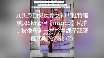 九头身顶级反差女神！推特暗黑风SM情侣【msgcp】私拍，被像母狗一样拎着绳子舔舐酸奶啪啪调教 (2)